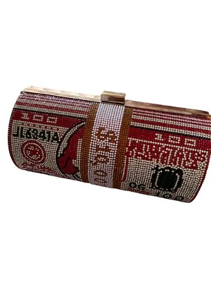 US Dollar Clutch Purses Women Crystal Evening Bags Designer Rhinestones Handbags - Image 1 of 4