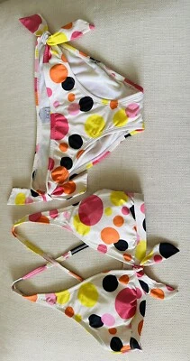 Jag Bikini Traje de Baño Sujetador Pantalones Conjunto de 2 piezas Lunares Multicolor Talla S Foto 1 de 4