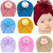 Gorro turbante para bebé bebé sombrero niñas flores gorra cabeza recién nacido envoltura niños diadema