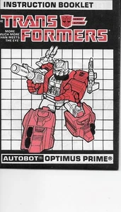Transformers Original G1 1988 Powermaster Optimus Prime Instructions Book Manual - Picture 1 of 1