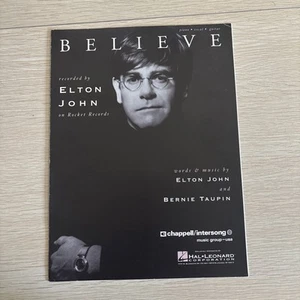 ELTON JOHN BELIEVE SHEET MUSIC - Imagen 1 de 2