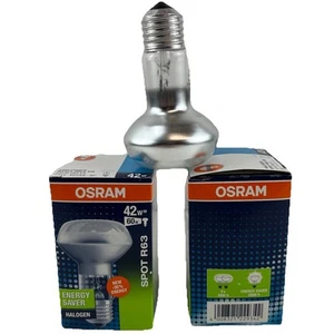 Osram Spot R63 42w = 60w 230v ES/E27 R63 Reflector Spot Twin Pack of Bulbs New - Picture 1 of 11