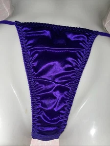 Vintage Second Skin Gr. M String Bikini Tanga Höschen Stretch glänzend - Bild 1 von 6