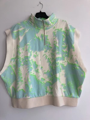 Mujer Sudadera Chaleco Talla Grande 3X Azul Verde Crema Tierra Imagen Pull Over Foto 1 de 4