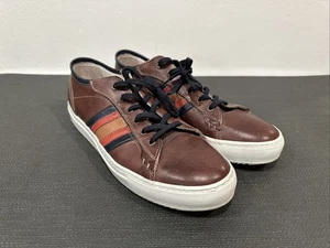 Bacco Bucci Leder Sneaker Braun Größe 11 Italian Made - Bild 1 von 9