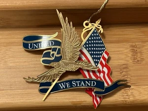 Baldwin Latón Adorno de Navidad United We Stand Soaring Eagle Bandera de EE. UU. 11/09/2001 - Imagen 1 de 4
