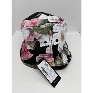 NWT Primitive Skateboarding Eden Bucket Hat Floral Lined Black Pink OSFA  - Picture 1 of 8