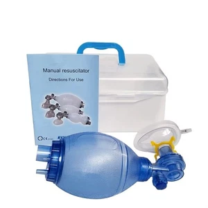 Medizinische PVC 100 % latexfreie Beutelventilmaske HLW manueller Reanimator für Erwachsene - Bild 1 von 6