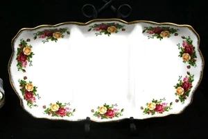 Royal Albert Old Country Roses Large 3-Section Divided Tray 17.5" Bone China - Picture 1 of 5