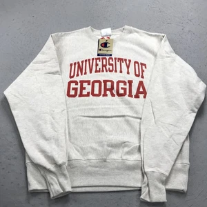 Georgia Bulldogs Sweatshirt Herren Medium Champion Reverse Weave Rundhalsausschnitt Logo Neu mit Etikett - Bild 1 von 9