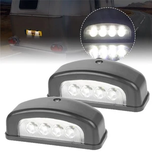 2X LED License Number Plate Lights Rear Assembly Tag Lamps For Truck SUV Trailer - Picture 1 of 11