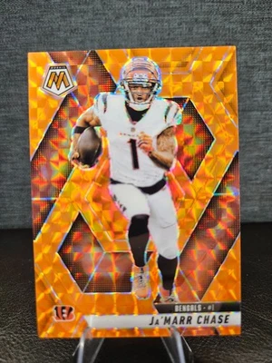 2025 Panini Mosaic Ja'Marr Chase Orange Mosaic #'d /199 Color Match! - Image 1 of 2