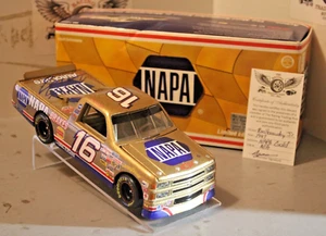 1997 Ron Hornaday NAPA Gold Truck 1/24 Action NASCAR Diecast Autographed - Picture 1 of 2