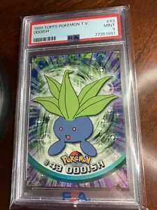 Topps Pokemon TV 1999 #43 logotipo azul extraño PSA 9 como nuevo - Imagen 1 de 2