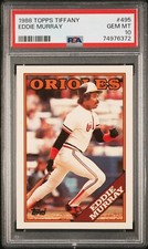 1988 Topps Tiffany #495 Eddie Murray HOF PSA 10 GEM MT Baltimore Orioles, Scarce