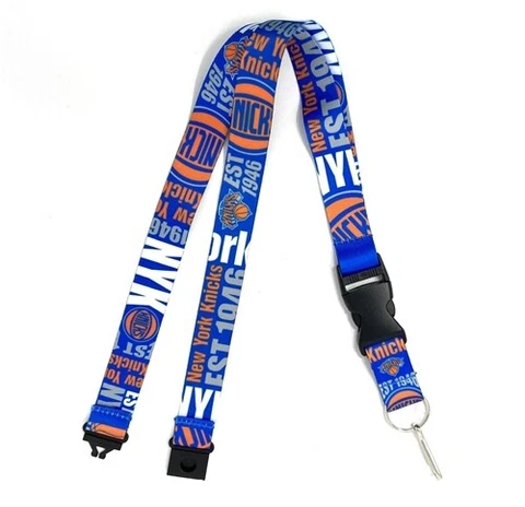 New York Knicks Basketball Logo NBA Dynamic Lanyard Keychain w/ Safety Clip Cover