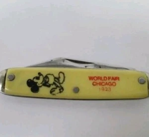 1933 Chicago World Fair Century of Progress Disney Mickey Mouse Pocket Knife - Picture 1 of 5