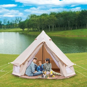 Tienda Glamping de Lujo Vivienda Todo el Año Poliéster Algodón Campana Tienda 3m Impermeable - Imagen 1 de 22