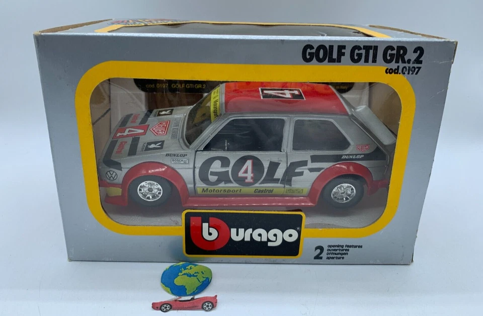 Bburago VW Golf GTI GR.2, automodello scala 1:24 - 1:25, vintage (2697) - Immagine 1 di 4