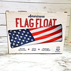 Wembley 6 Foot Length "Americana Flag Float" Pool Float for Pool or Beach NIB! - Picture 1 of 4