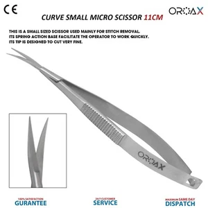 Tijeras dentales con resorte microcurvas de 11,5 cm para cirugía ofálmica OROAX - Foto 1 di 3