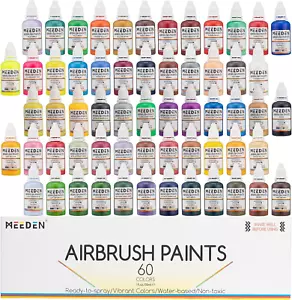 MEEDEN Acrylic Airbrush Paint for Model: Air Brush Spray Paint Set Including Flu - Picture 1 of 6