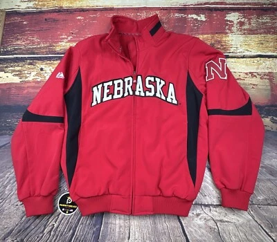 Nebraska Cornhuskers Bomber Jacket Majestic Therma Base Mens Medium Football - Image 1 of 4