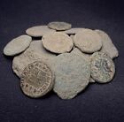 10 PIÈCES DE BRONZE ROMAINES ANCIENNES NON NETTOYÉES AU HASARD - 1500+ ANS