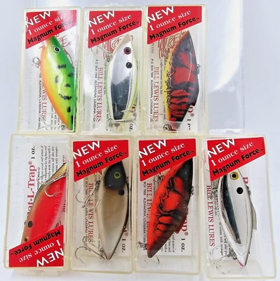 Vtg Bill Lewis Lures 1 Oz Magnum Force Rat-L-Trap Lipless Crankbait Choose Color