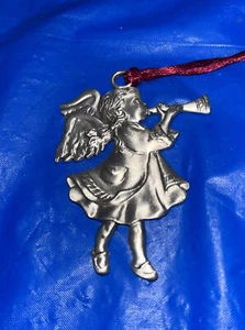 Vintage 1995 Möwe Zinn Engel/Trompete Weihnachtsschmuck Kanada 2” x 2” - Bild 1 von 2
