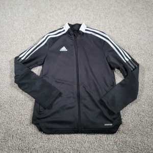 Adidas Boys Superstar Track Jacket Youth Medium Black Full Zip Trefoil Soccer - Picture 1 of 14