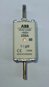 ABB 250A SICHERUNG OFAF1H250 HRC Sicherungseinsatz Größe NH1, gG 1 Stück - Bild 1 von 8