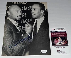 Sugar Ray Leonard signed Magazine Page Boxing Champ handsigniert 3 JSA - Bild 1 von 2