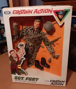 VINTAGE 1967 IDEAL CAPTAIN ACTION SGT FURY OUTFIT MIB BOX CASE FRESH OPENED END - Picture 1 of 8
