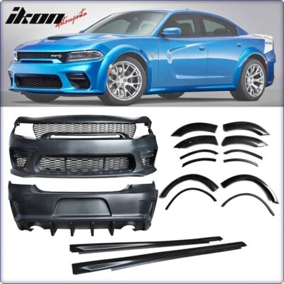 BODY KIT STOßSTANGE VORNE HINTEN FÜR DODGE CHARGER 2015 - 2024 HELLCAT STIL - Bild 1 von 4