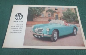 1959 ? POSTAL de fábrica de distribuidor original MGA 1600 - Imagen 1 de 2