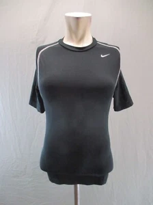 NIKE PRO TEAM Size L Teens Unisex Black Crew Neck Short Sleeve Athletic Top 366 - Picture 1 of 9