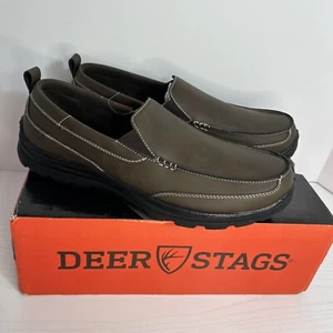 Deer Stags Men's Everest Brown Slip On Shoe Size 11.5 W - Picture 1 of 6