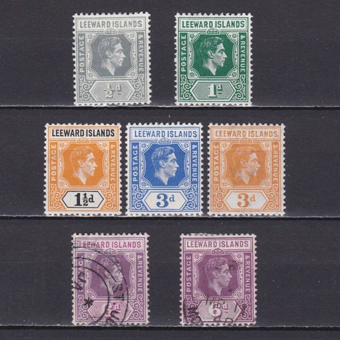LEEWARD ISLANDS 1938, SG# 96-109, CV £15, part set, NH/USED Cover