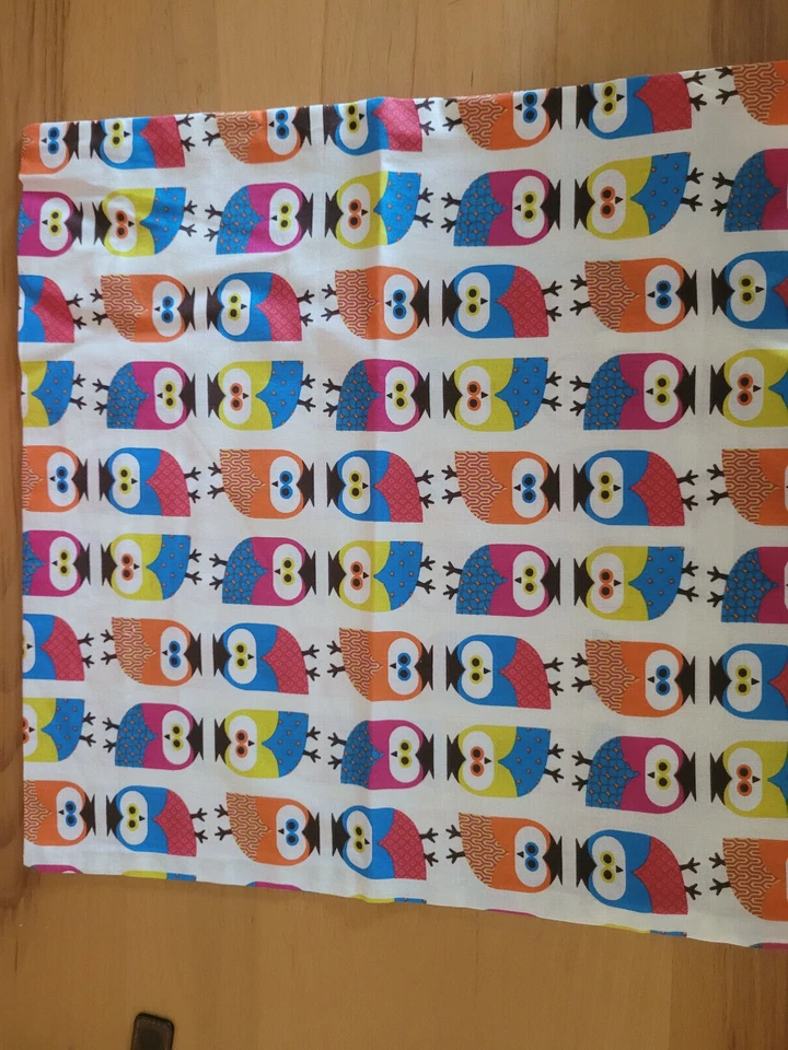 Kissenbezug - Deko Kissen - 40x40 - Eulen - 100% Baumwolle - Handarbeit - bunt - Bild 1 von 1