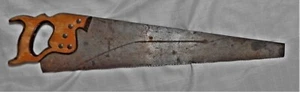 Vintage Crown Wood Handle Traditional Hand Saw 26" Blade Crafters Artists - Picture 1 of 9