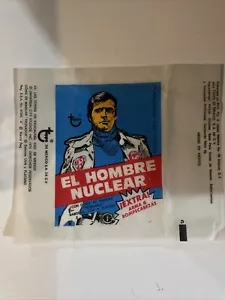 El Hombre Nuclear Topps Wrapper Rare 1974 Mexico Six Million Dollar Man - Picture 1 of 1