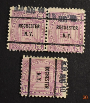 3 - 1922 US Stamps Sc #570 - 50 Cent - Precancels - New York - Used/NG/F-VF - Image 1 of 2