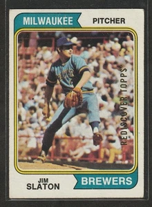 2017 Topps Rediscover Topps Gold 1974 37 Jim Slaton , Brewers - Picture 1 of 2