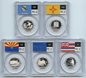 2008 S Silver State Quarter Set PCGS PR69DCAM - Picture 1 of 2