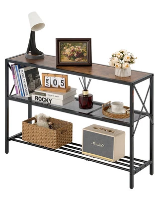 Consola estrecha sofá mesa sofá mesa 3 niveles para entrada y sala de estar Foto 1 de 4