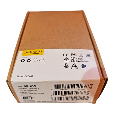 Jabra Engage LINK USB-A UC Adapter 50-219 Wired Headset Controller MPN: 50-219 - Image 1 of 3