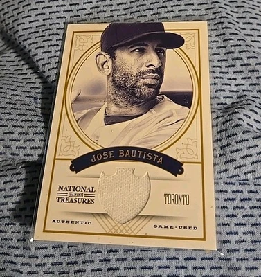 Camiseta deportiva National Treasures Bautista 2012 parche reliquia 12/25 Blue Jays  Foto 1 de 2