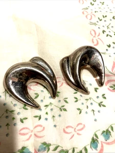 Vintage mexikanische Sterling Silber Clip Ohrringe Taxco - Bild 1 von 6
