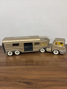 Structo 60er Jahre Vintage Stahl Pferdewagen Viehsattelzug & Anhänger - Bild 1 von 22